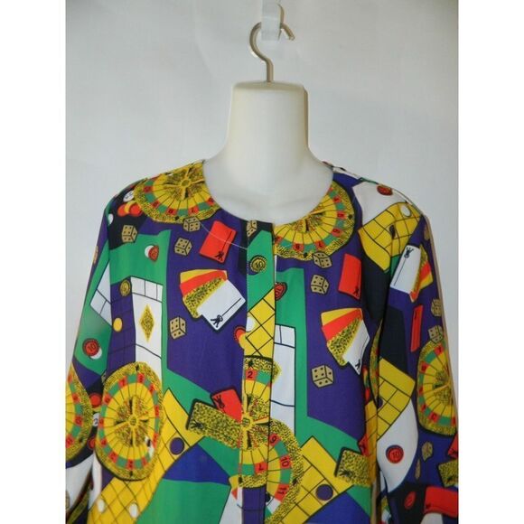 Stylenanda Shirt‎ Casio Gambling Las Vegas Red Green Blouse Size M/L - Picture 3 of 8